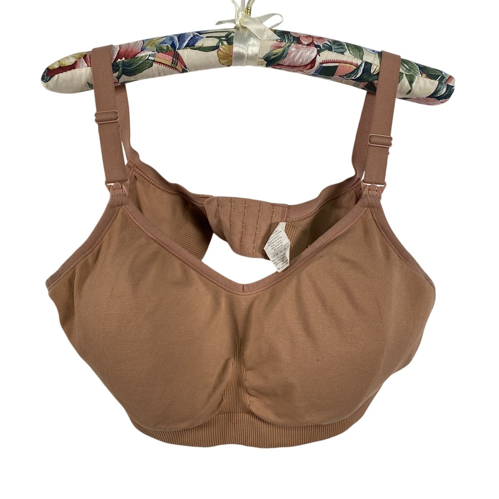 Knix Nursing Bra Womens XL Pink Seamless Adjustable Clip Down Maternity Wireless